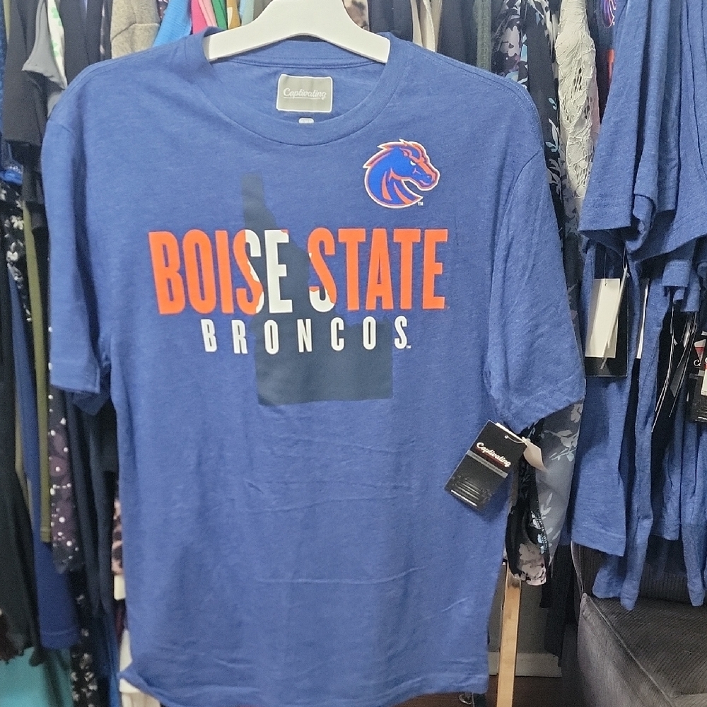 Blue Boise State Broncos T-Shirt